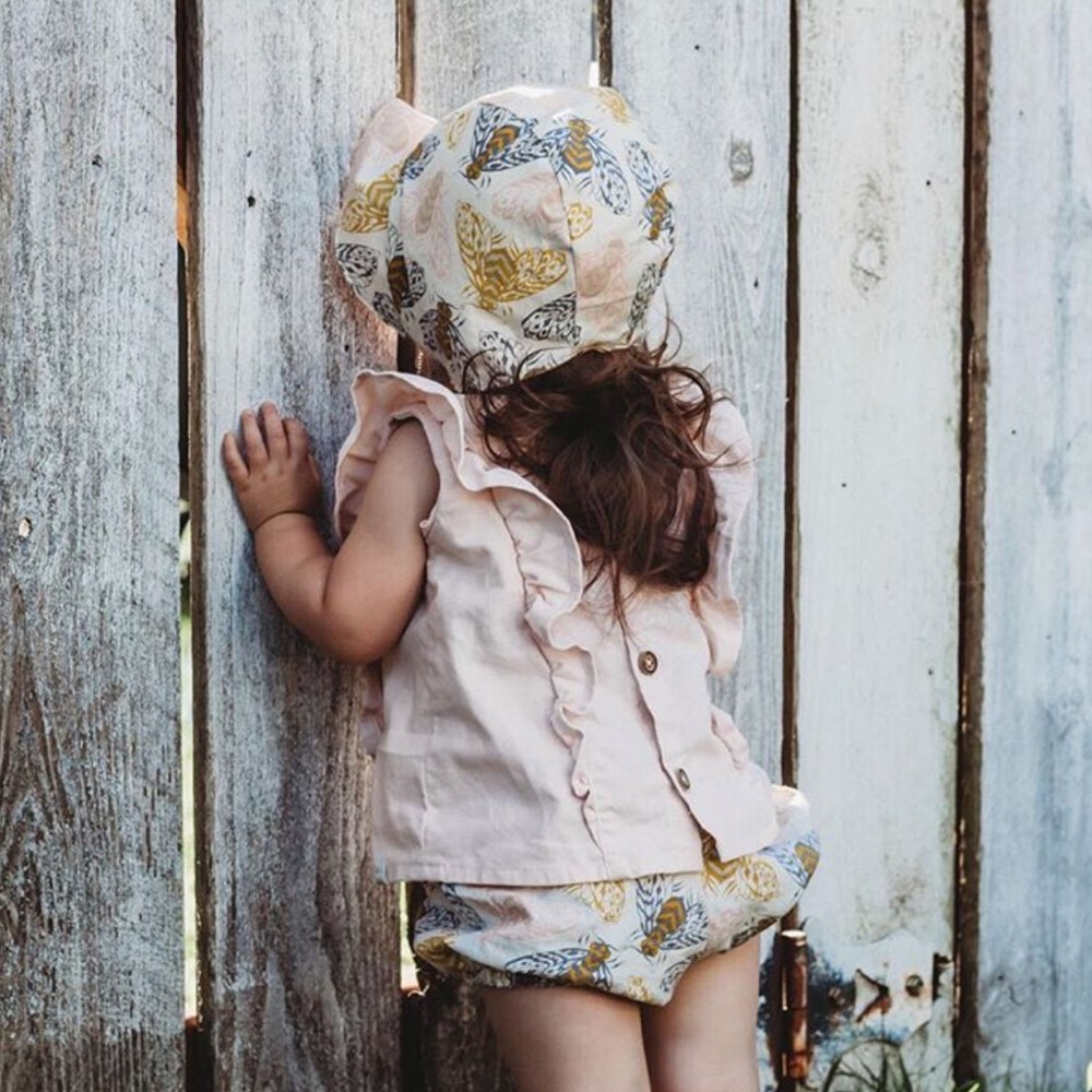 ‼️LOWEST ‼️Handmade Linen Blouse & Bee Bloomers 🐝